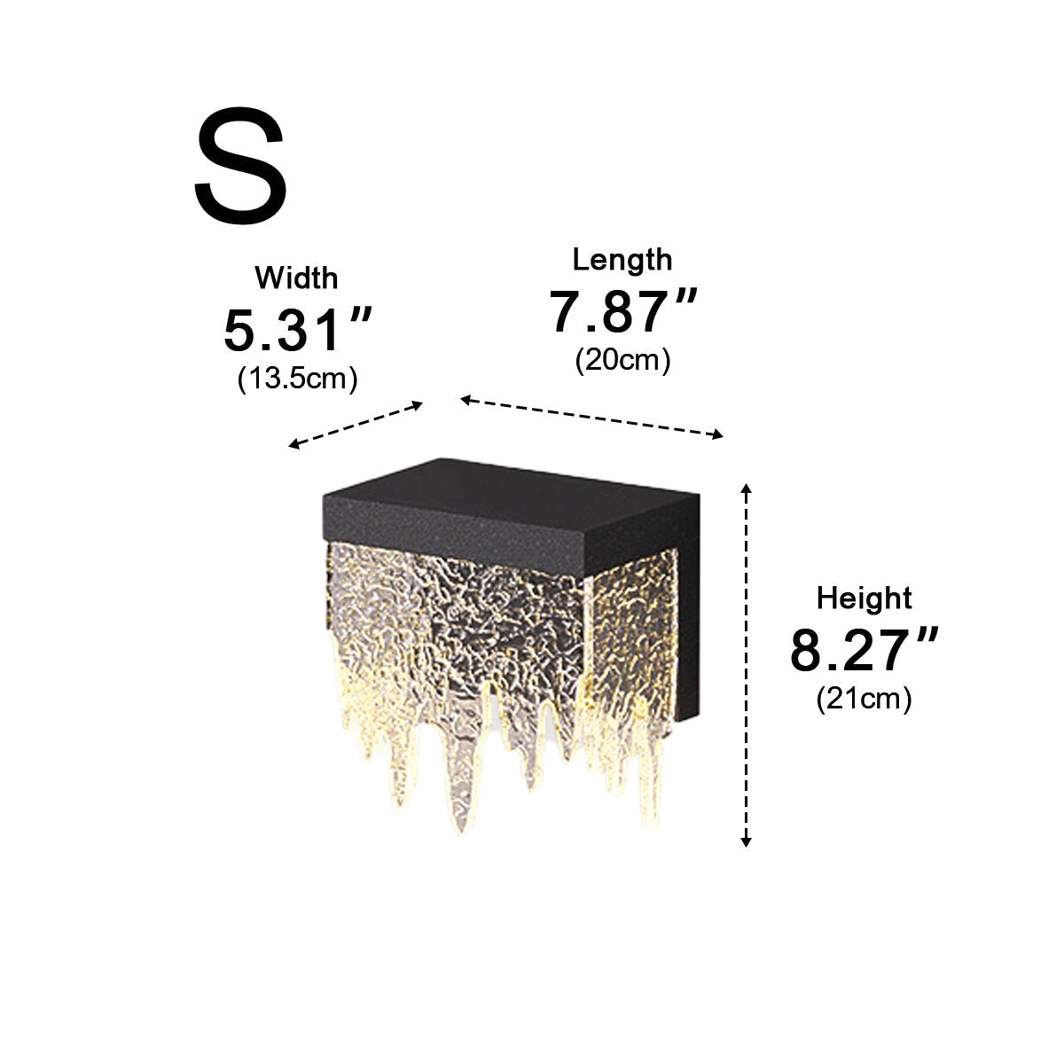 Waterproof Modern Farmhouse Waterfall Outdoor Porch LED Wall Lights - Flyachilles