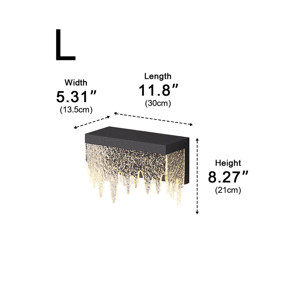 Waterproof Modern Farmhouse Waterfall Outdoor Porch LED Wall Lights - Flyachilles