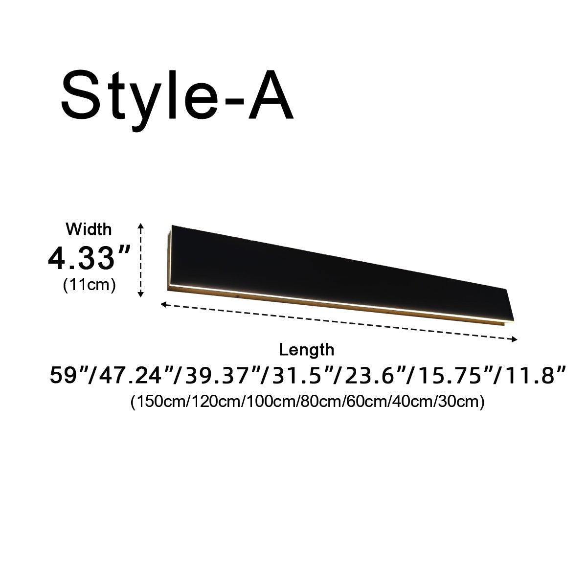 Waterproof Modern LED Long Strip Outdoor Wall Porch Lights - Flyachilles