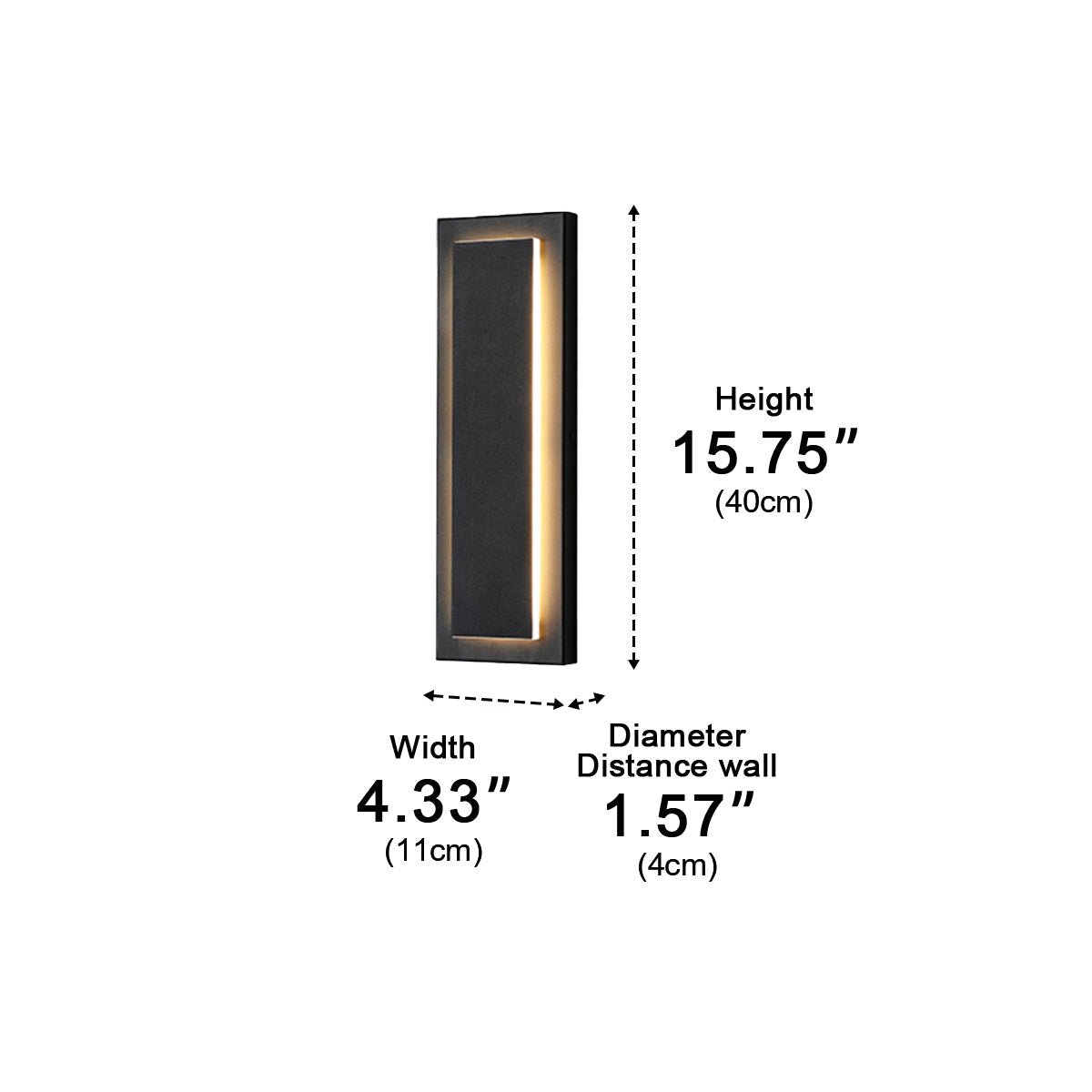Waterproof Modern LED Long Strip Outdoor Wall Porch Lights - Flyachilles
