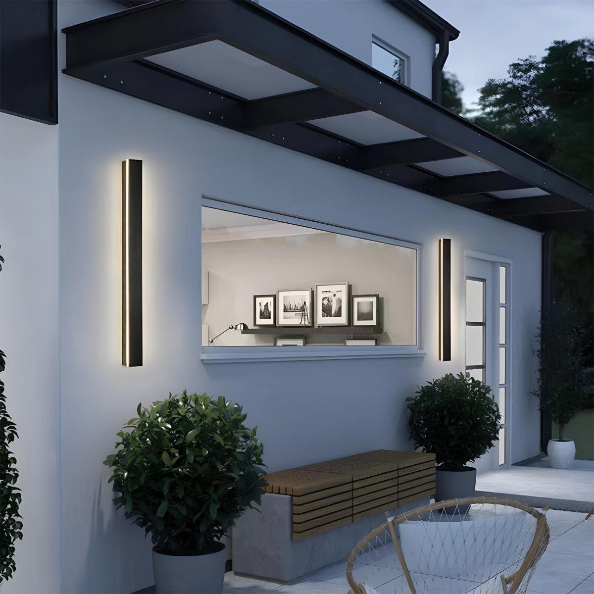 Waterproof Modern LED Long Strip Outdoor Wall Porch Lights - Flyachilles