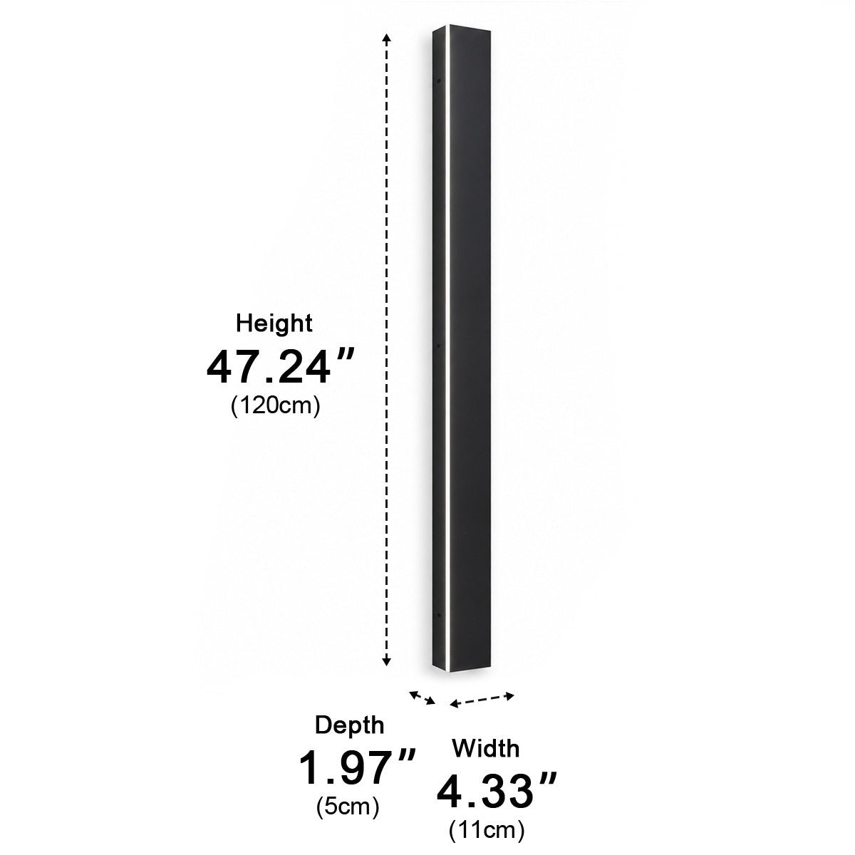 Waterproof Modern LED Long Strip Outdoor Wall Porch Lights - Flyachilles