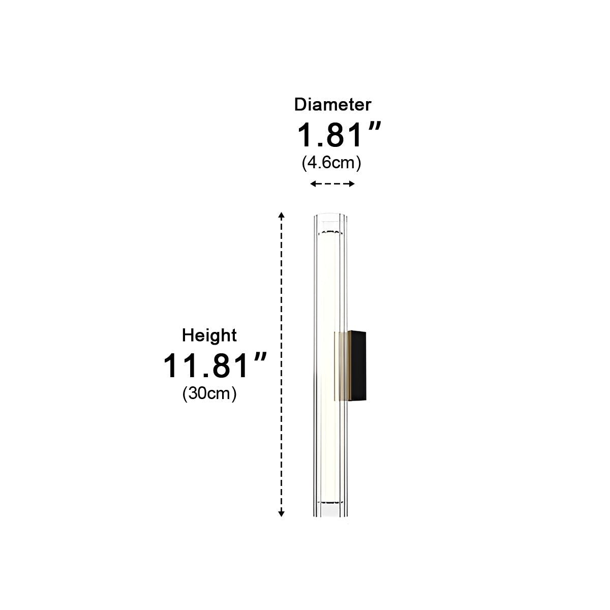 Waterproof Modern Light Tube Shape Outdoor Porch LED Wall Lights - Flyachilles