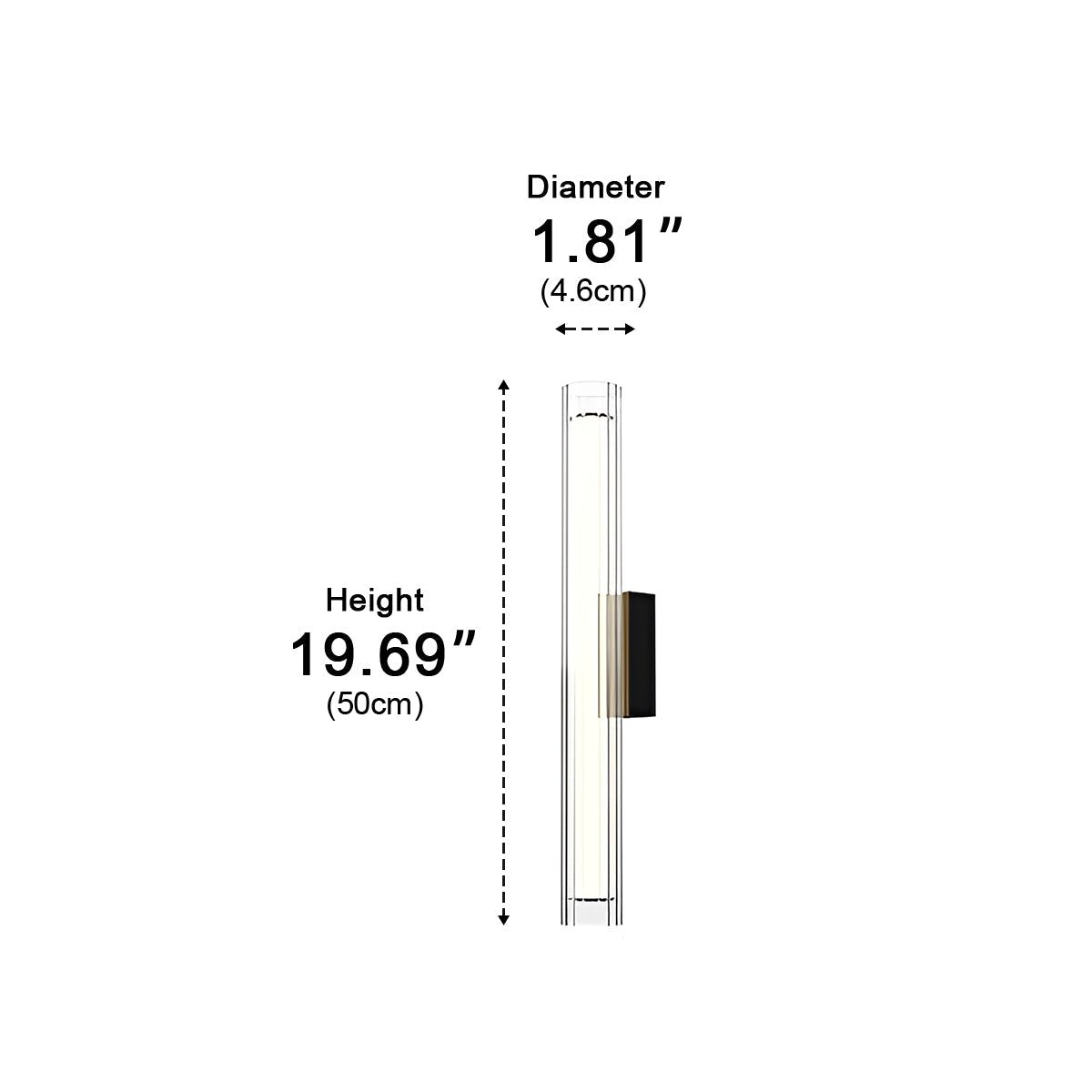 Waterproof Modern Light Tube Shape Outdoor Porch LED Wall Lights - Flyachilles