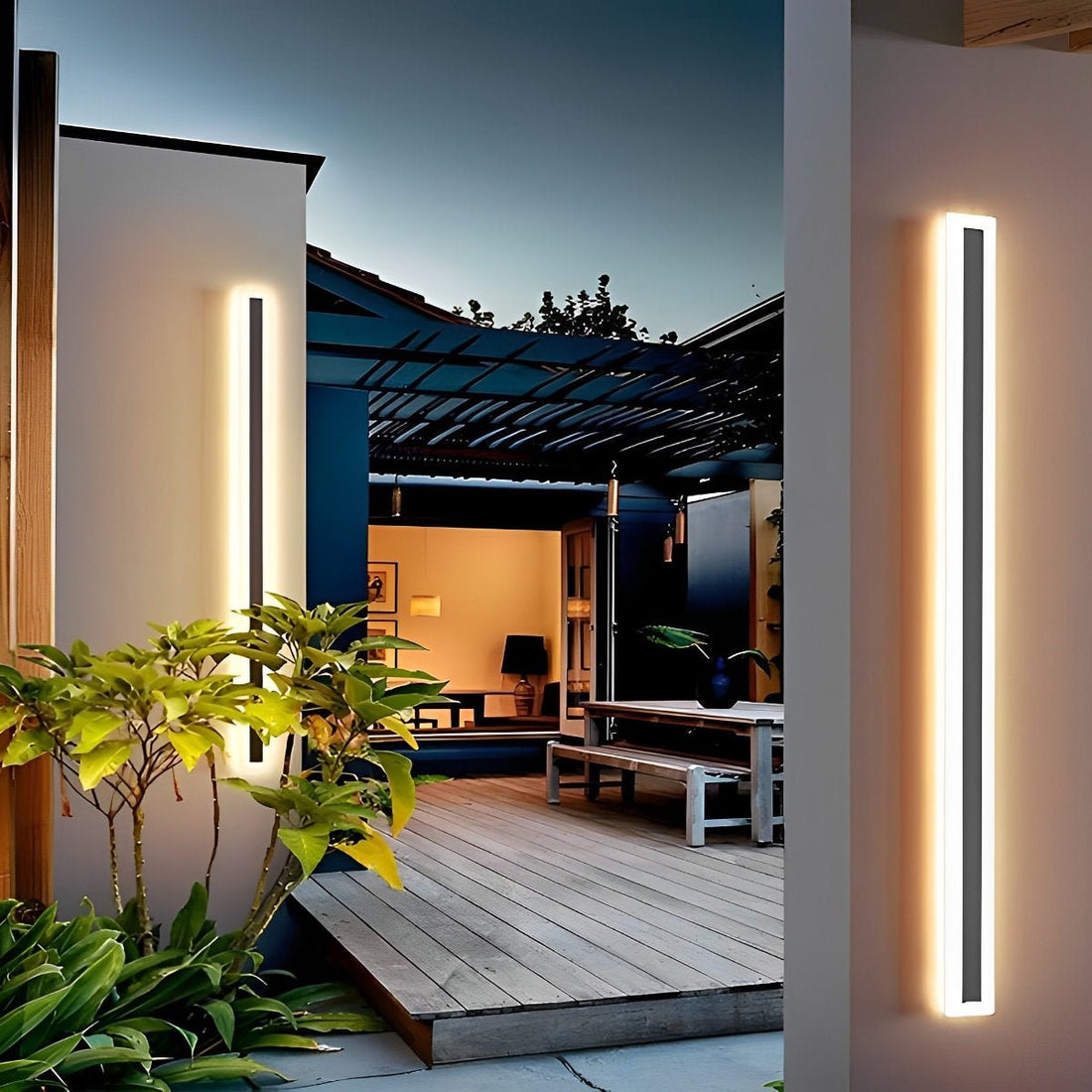 Waterproof Modern Long Strip Outdoor Wall Sconce Lighting - Flyachilles