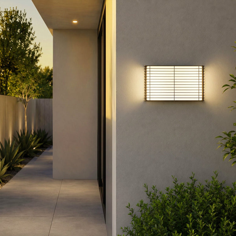 Waterproof Modern Louvered LED Outdoor Wall Light - Flyachilles