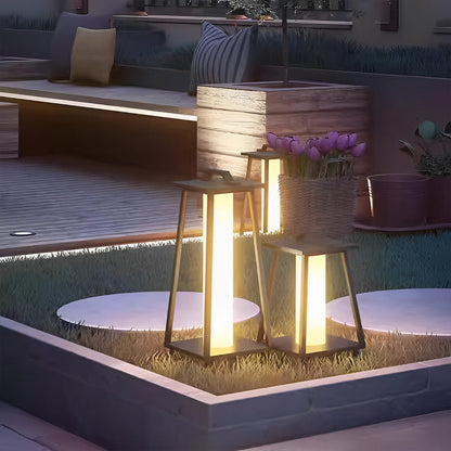 Waterproof Modern Minimalist Geometric LED Outdoor Floor Lamp - Flyachilles
