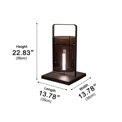 Waterproof Modern Minimalist Glass Cylinder LED Outdoor Floor Lamp - Flyachilles