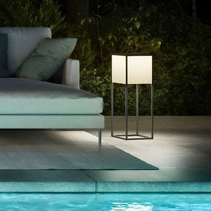 Waterproof Modern Minimalist Stainless Steel Rectangular LED Outdoor Floor Lamp - Flyachilles