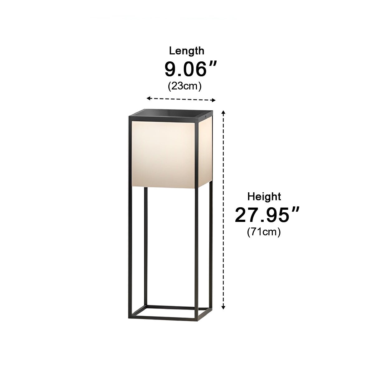 Waterproof Modern Minimalist Stainless Steel Rectangular LED Outdoor Floor Lamp - Flyachilles