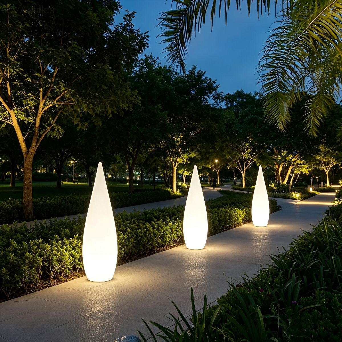 Waterproof Modern Outdoor LED Cone Lights Lawn Landscape Lighting - Flyachilles