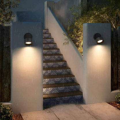 Waterproof Modern Round Adjustable Angle Outdoor Porch LED Wall Lights - Flyachilles