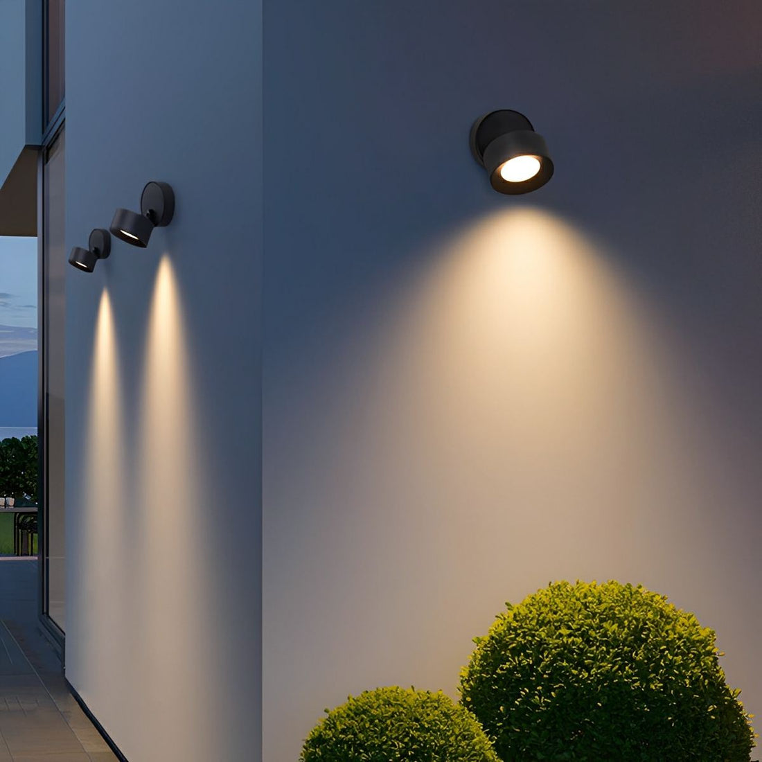 Waterproof Modern Round Adjustable Angle Outdoor Porch LED Wall Lights - Flyachilles