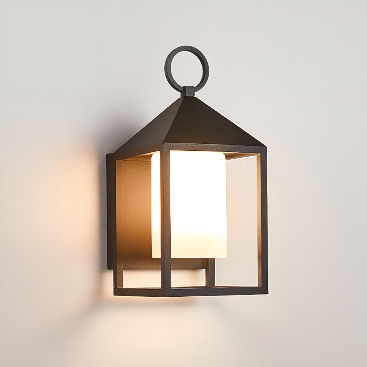 Waterproof Modern Rustic Rectangular Lantern Outdoor LED Porch Wall Lights - Flyachilles