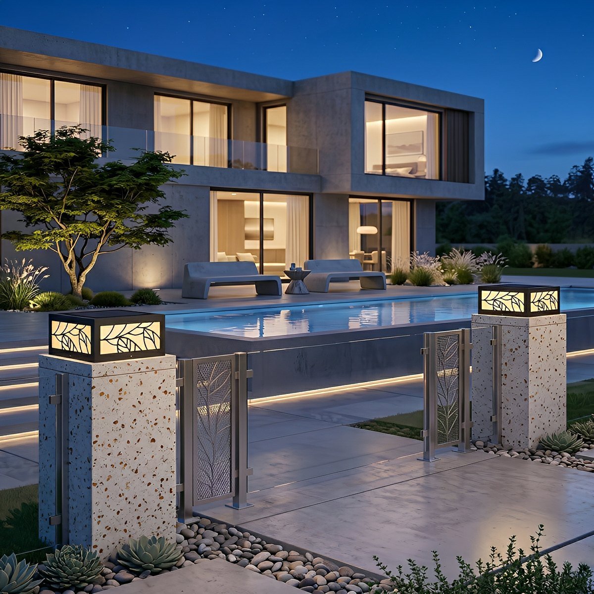 Waterproof Modern Square LED Outdoor Deck Post Lights Pillar Light - Flyachilles