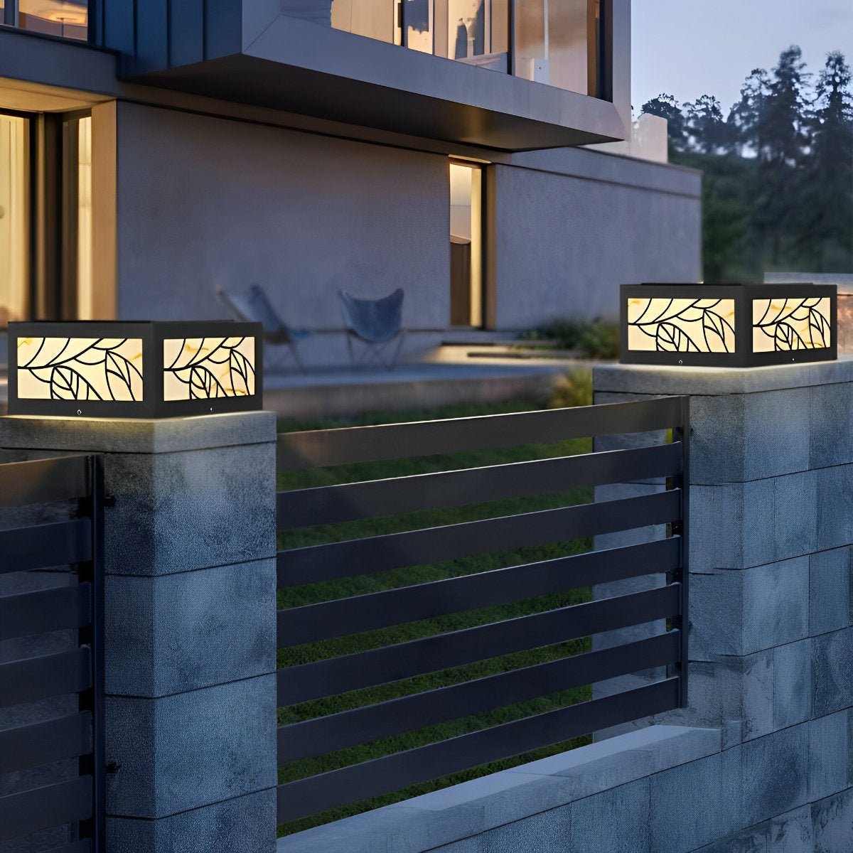 Waterproof Modern Square LED Solar Outdoor Deck Post Lights Pillar Light - Flyachilles