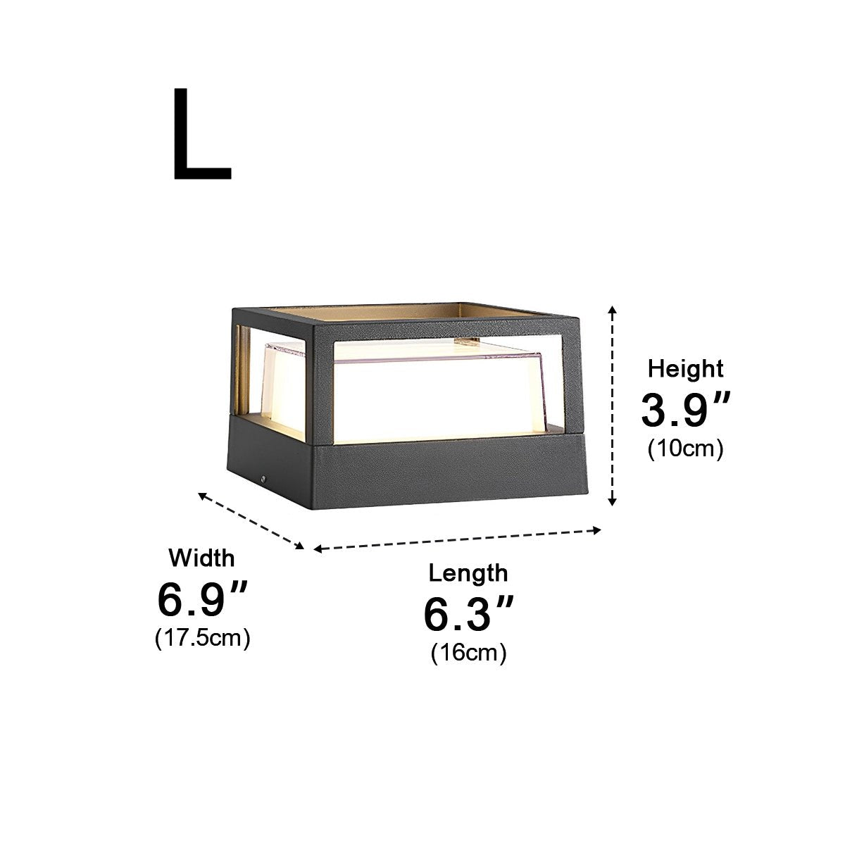 Waterproof Modern Square Outdoor Post Cap Light Fence Landscape Light - Flyachilles