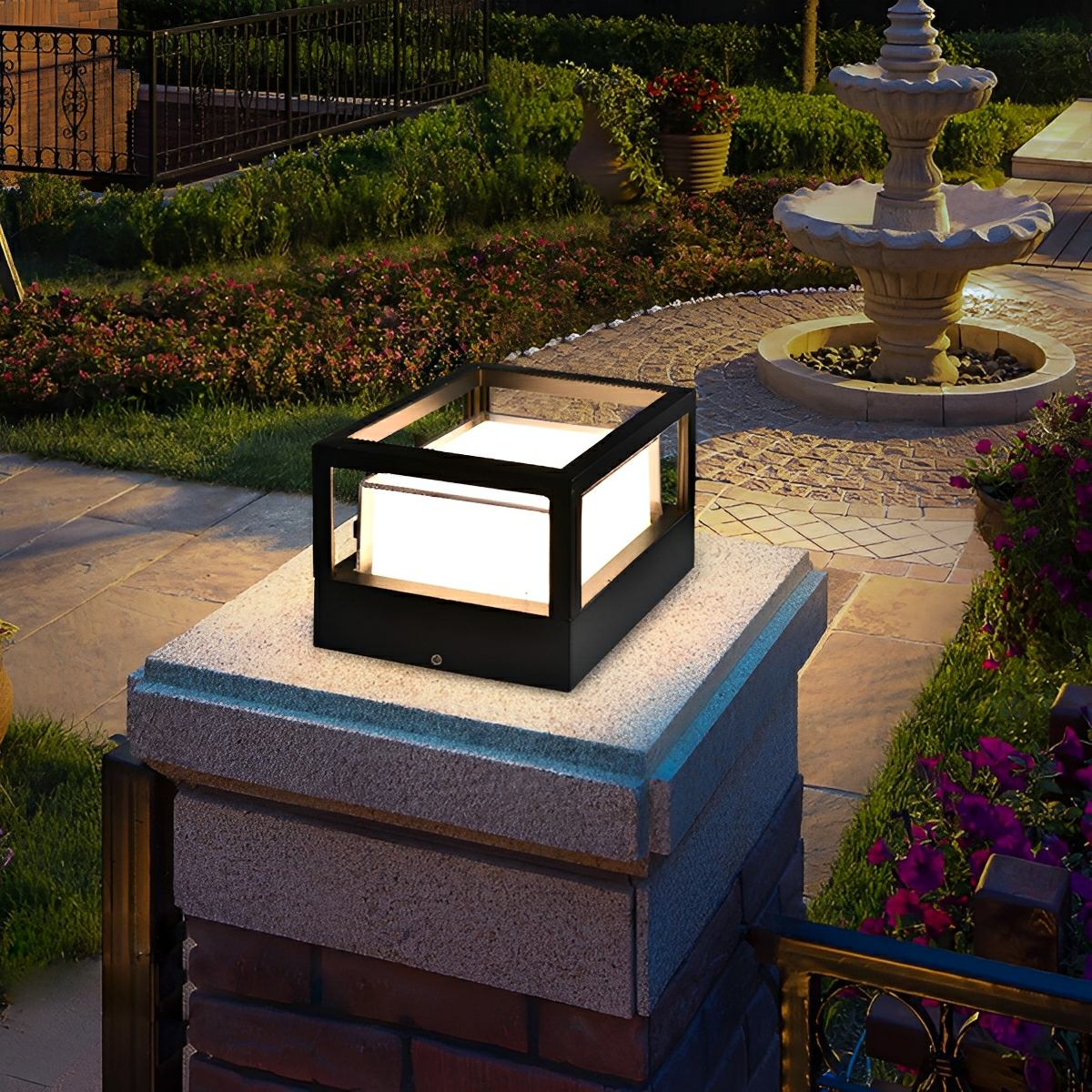 Waterproof Modern Square Outdoor Post Cap Light Fence Landscape Light - Flyachilles