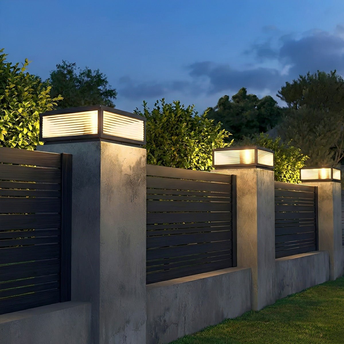 Waterproof Modern Square Outdoor Post Lights Fence Pillar Light - Flyachilles