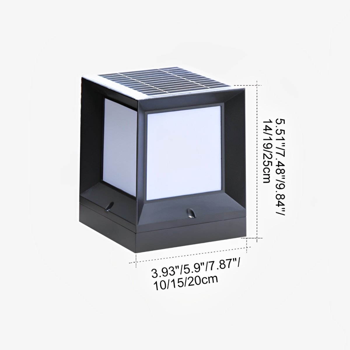 Waterproof Modern Square Solar LED Outdoor Post Lights - Flyachilles