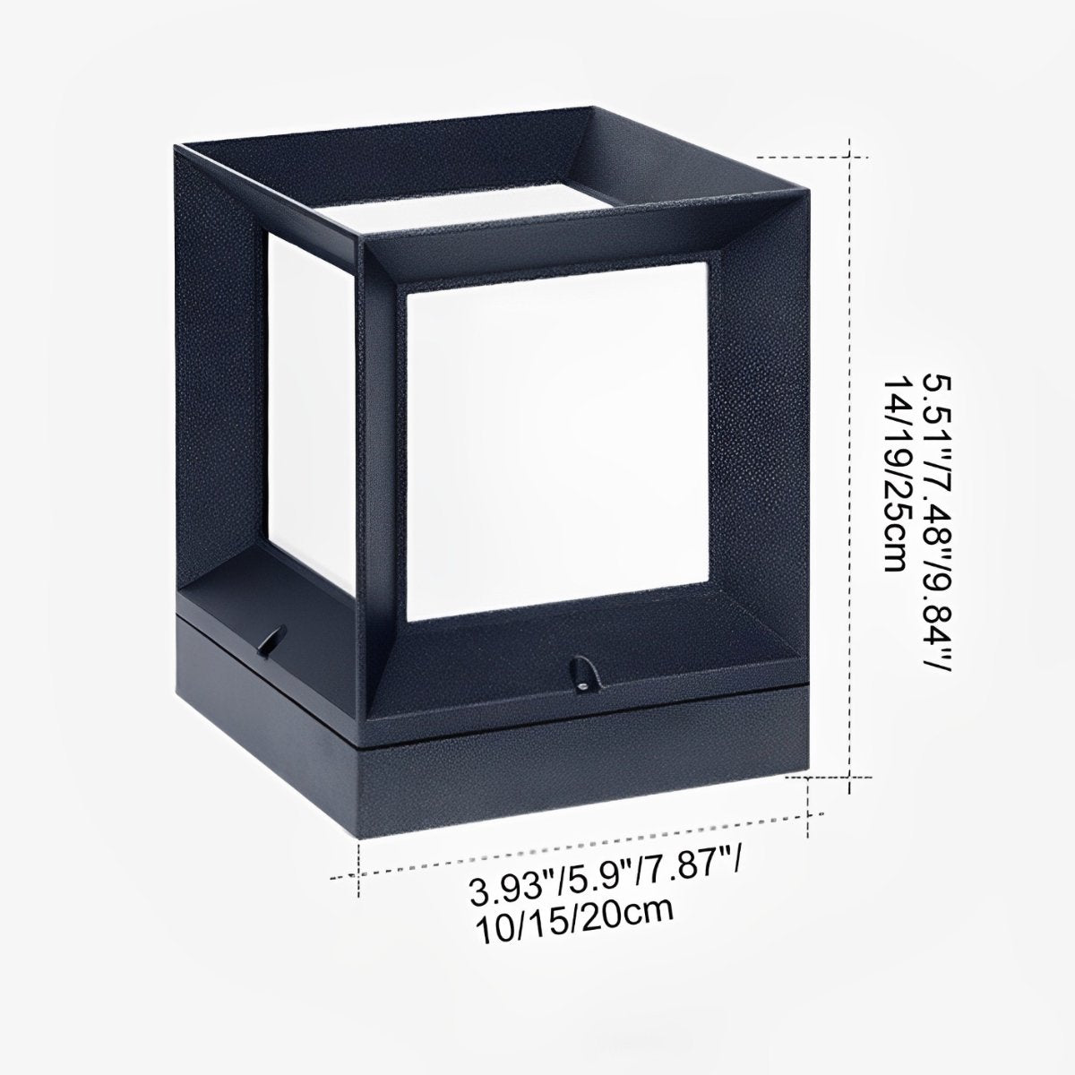 Waterproof Modern Square Solar LED Outdoor Post Lights - Flyachilles