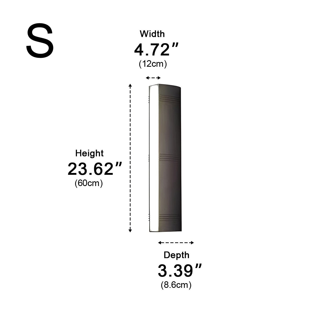 Waterproof Modern Up&amp;Down 3 - Side Long Strip Outdoor Porch LED Wall Lights - Flyachilles