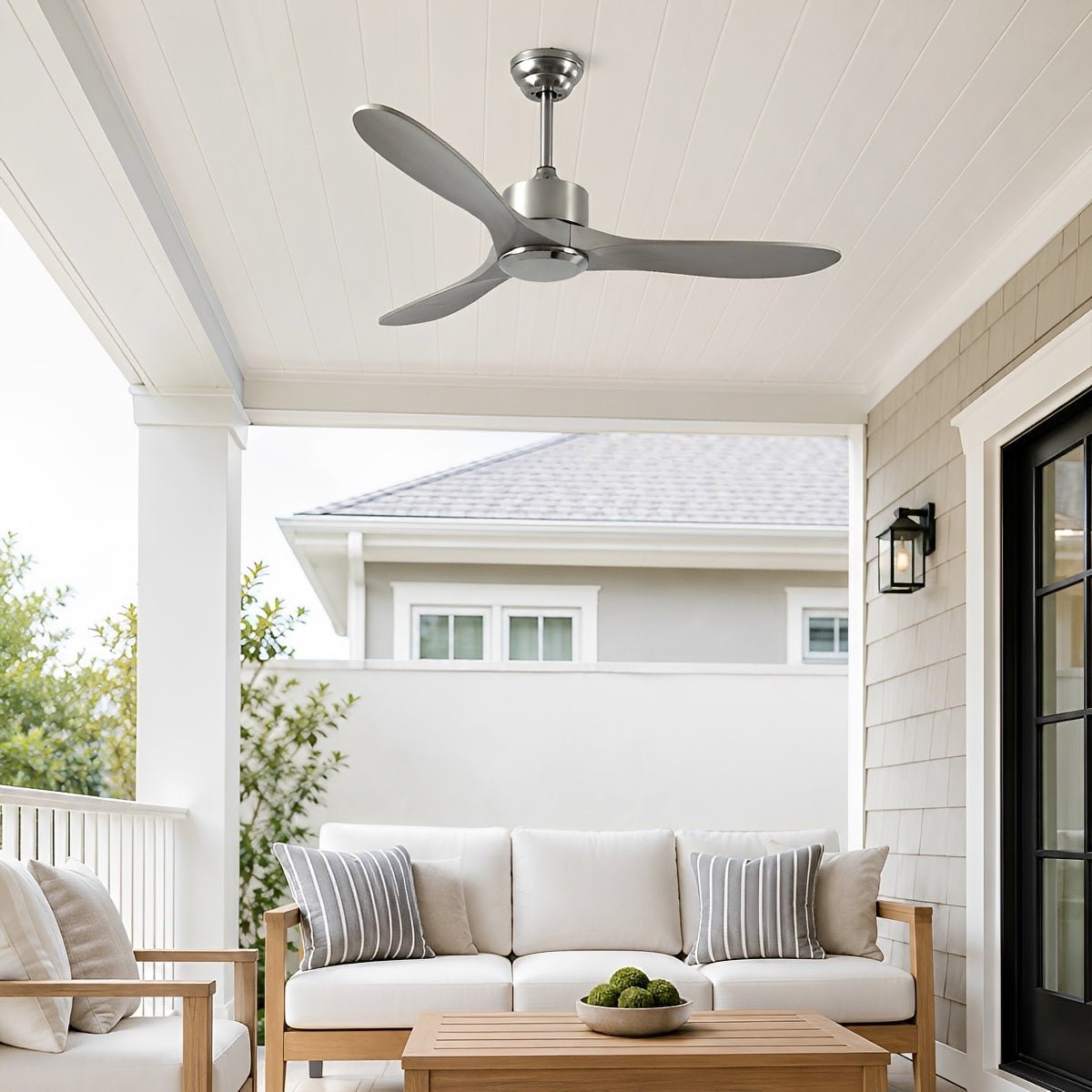 Waterproof Modern Wood 3-Blade Outdoor Ceiling Fan - Flyachilles