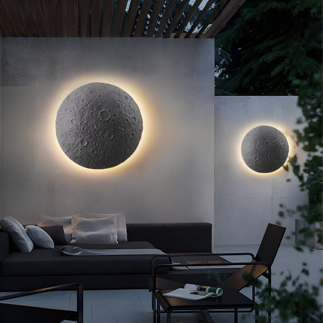 Waterproof Moon Outdoor LED Porch Exterior Wall Lights - Flyachilles