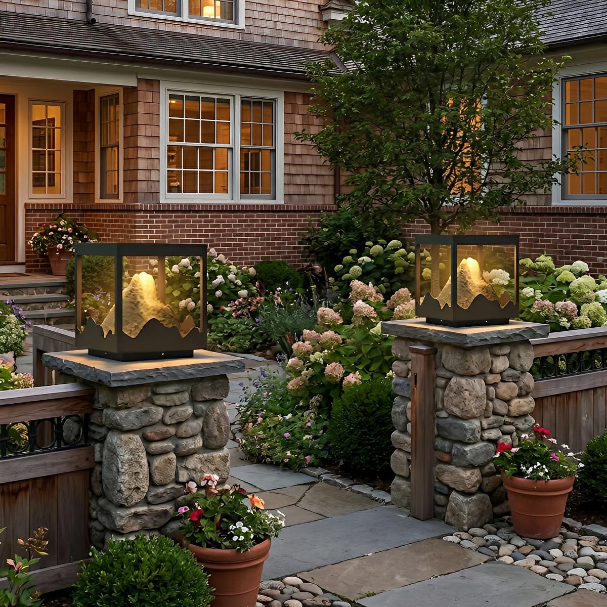 Waterproof Mountain Outdoor Post Cap Light Landscape Lighting - Flyachilles