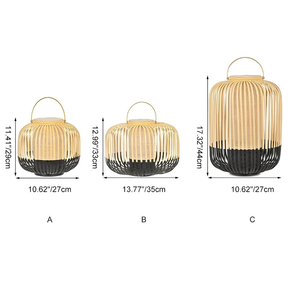 Waterproof Outdoor Bamboo Light Hanging Lanterns - Flyachilles