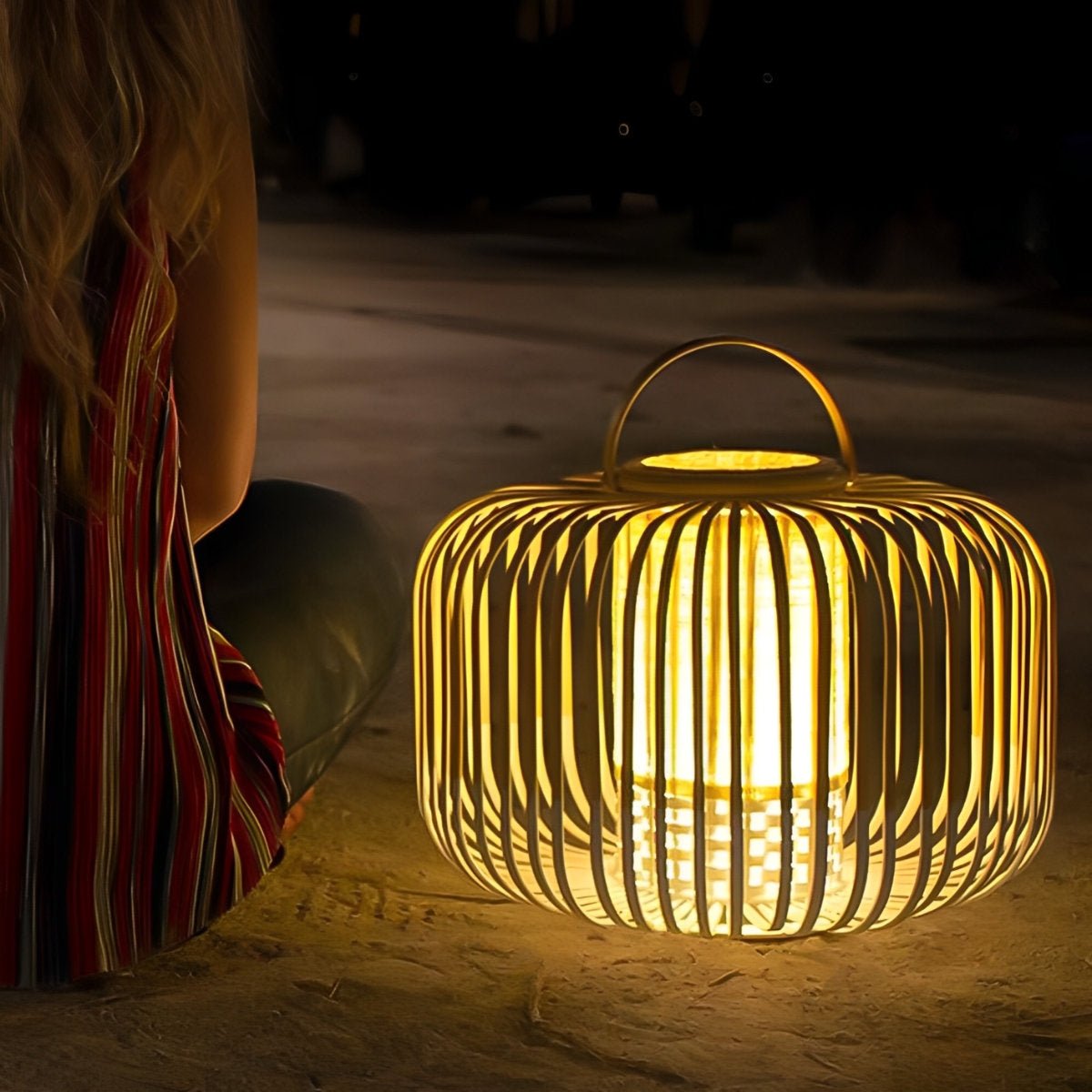 Handmade Waterproof Outdoor Bamboo Light Hanging Lanterns
