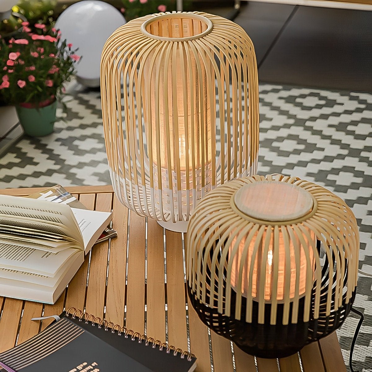 Waterproof Outdoor Bamboo Light Hanging Lanterns - Flyachilles