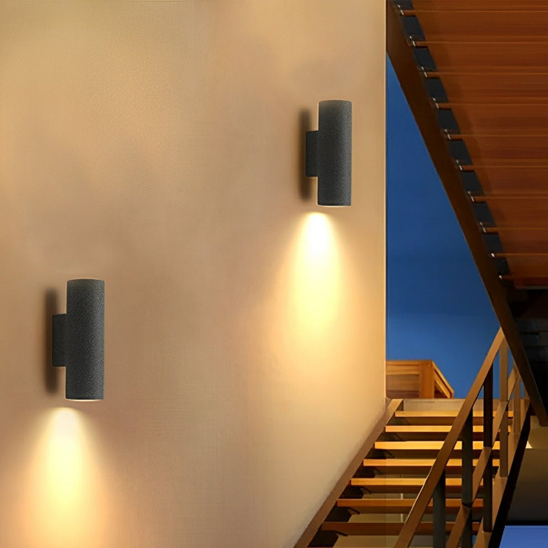 Waterproof Outdoor Cemen Cylinder Down Exterior Porch LED Wall Lights - Flyachilles
