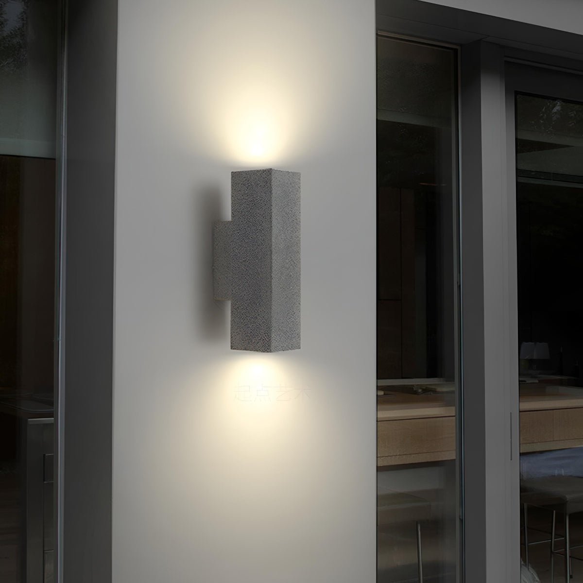 Waterproof Outdoor Cemen Rectangulart Up&amp;Down Exterior Porch LED Wall Lights - Flyachilles