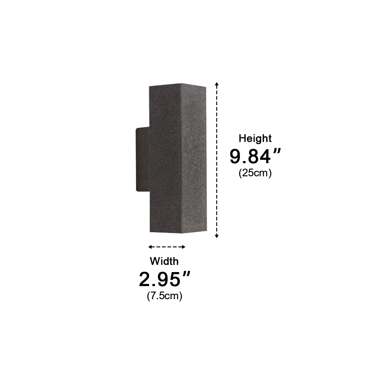 Waterproof Outdoor Cemen Rectangulart Up&amp;Down Exterior Porch LED Wall Lights - Flyachilles