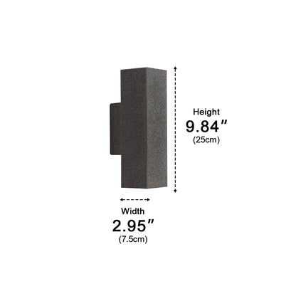 Waterproof Outdoor Cemen Rectangulart Up&amp;Down Exterior Porch LED Wall Lights - Flyachilles