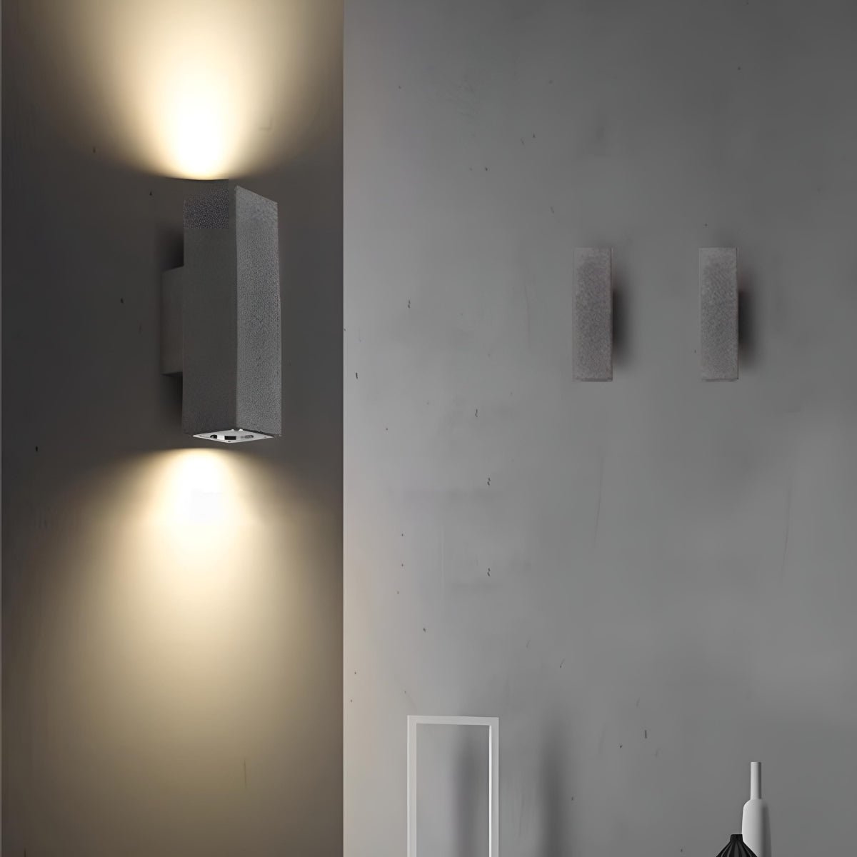 Waterproof Outdoor Cemen Rectangulart Up&amp;Down Exterior Porch LED Wall Lights - Flyachilles