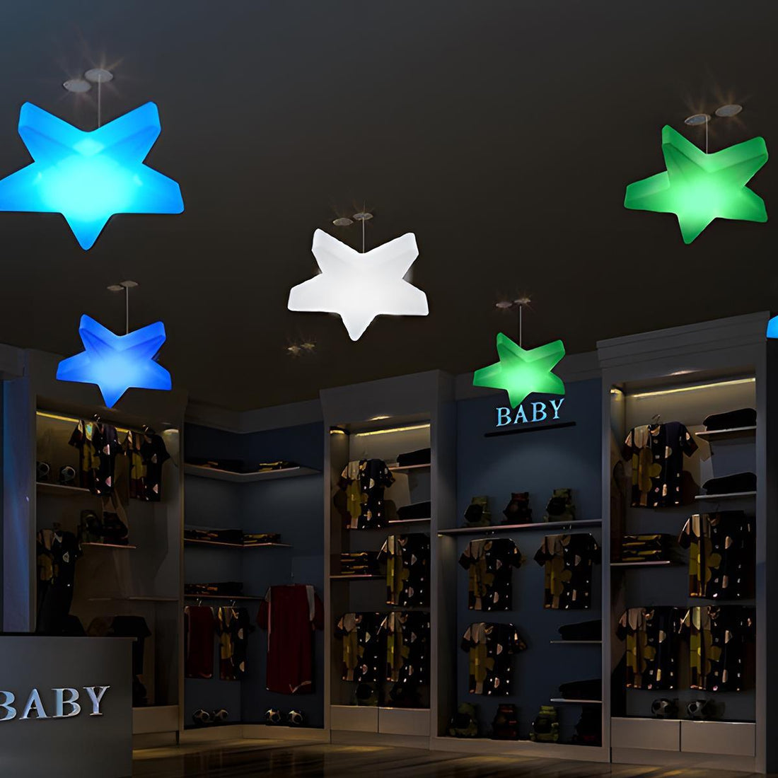 Waterproof Outdoor Christmas Star 16 Color RGB Dimmable LED Pendant Lights - Flyachilles