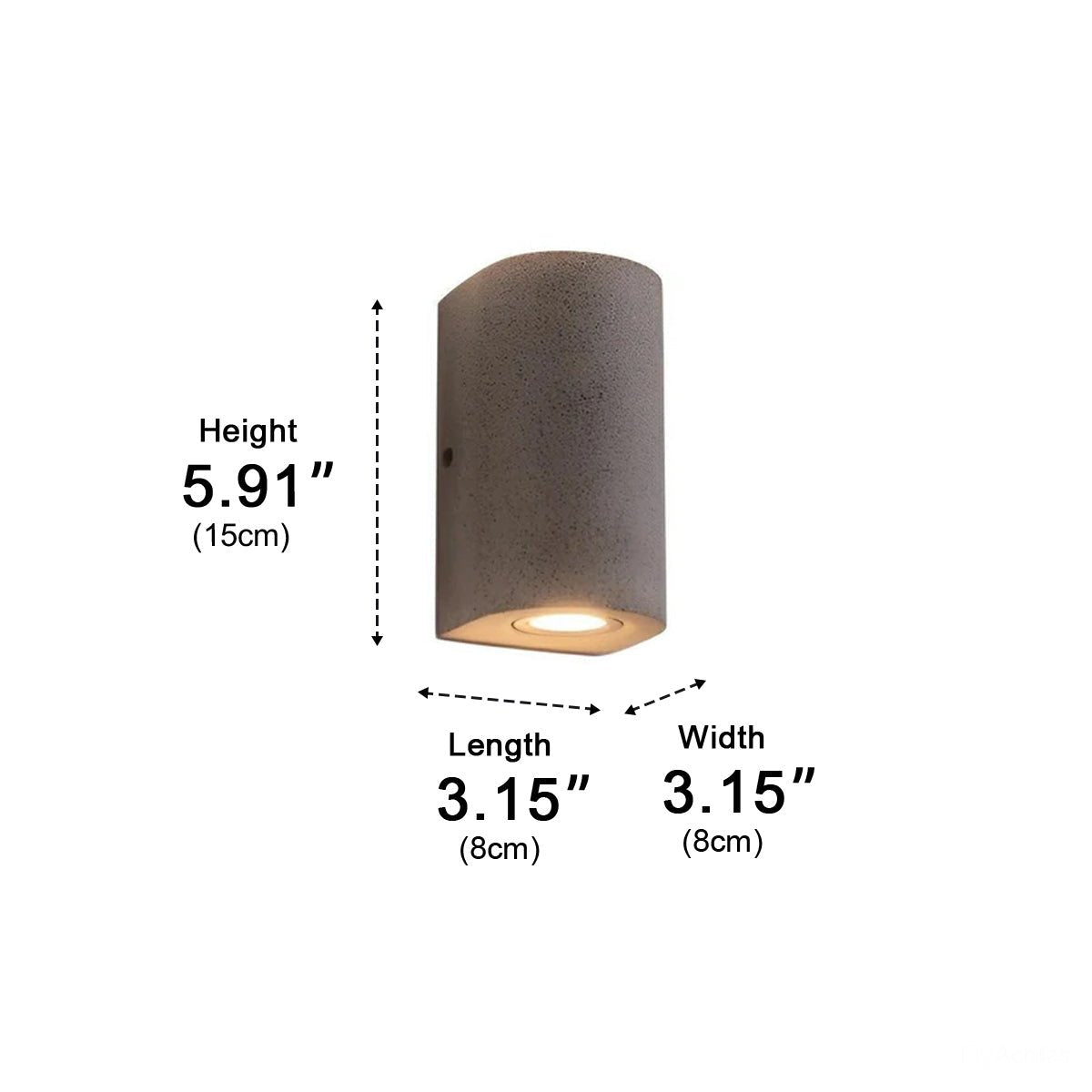 Waterproof Outdoor Concrete LED Porch Light Exterior Wall Lights - Flyachilles