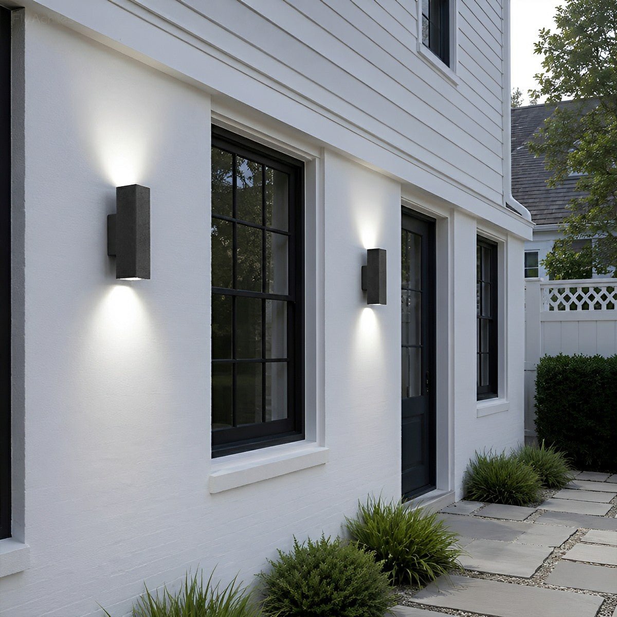 Waterproof Outdoor Concrete Rectangulart Up&amp;Down Exterior Porch LED Wall Lights - Flyachilles