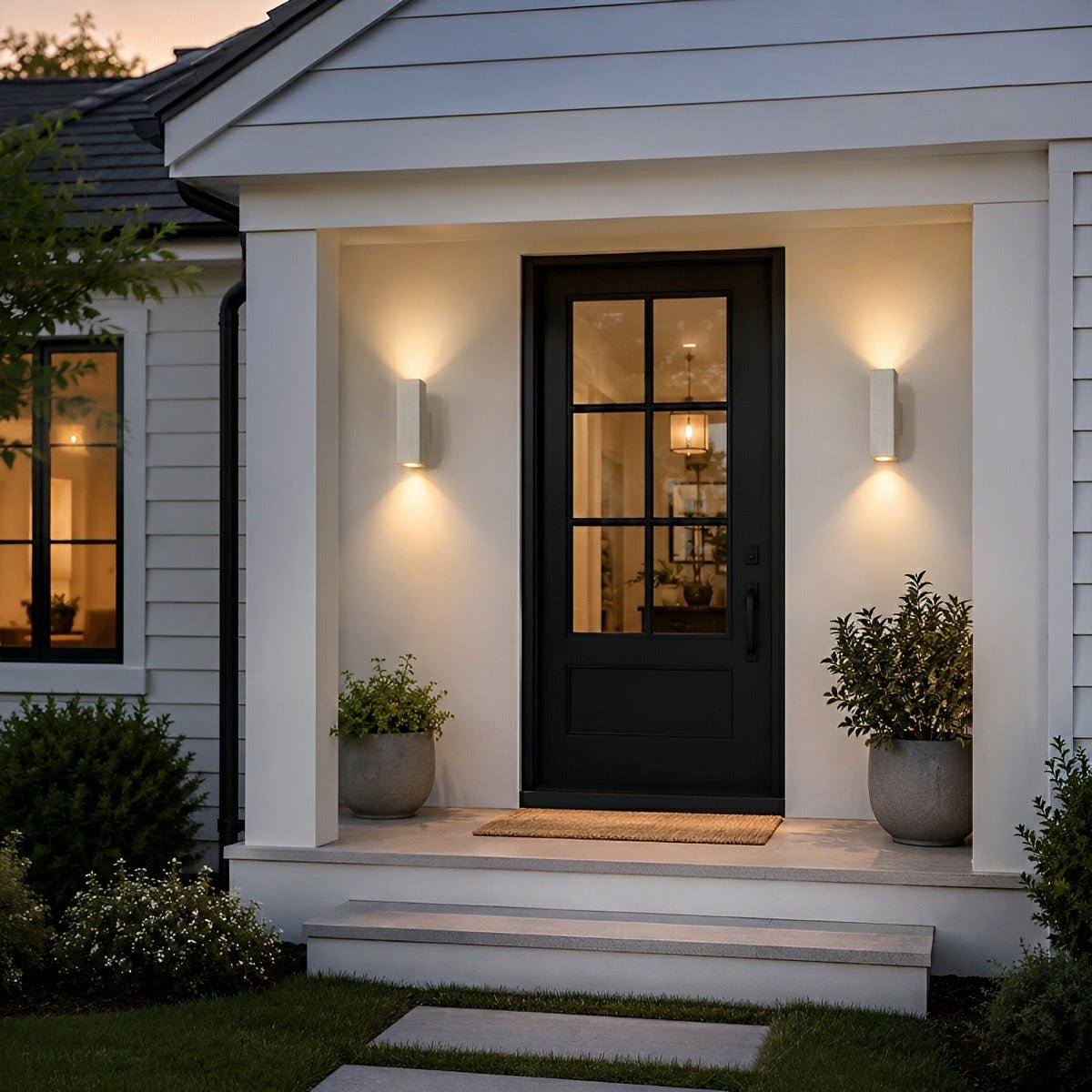 Waterproof Outdoor Concrete Rectangulart Up&amp;Down Exterior Porch LED Wall Lights - Flyachilles