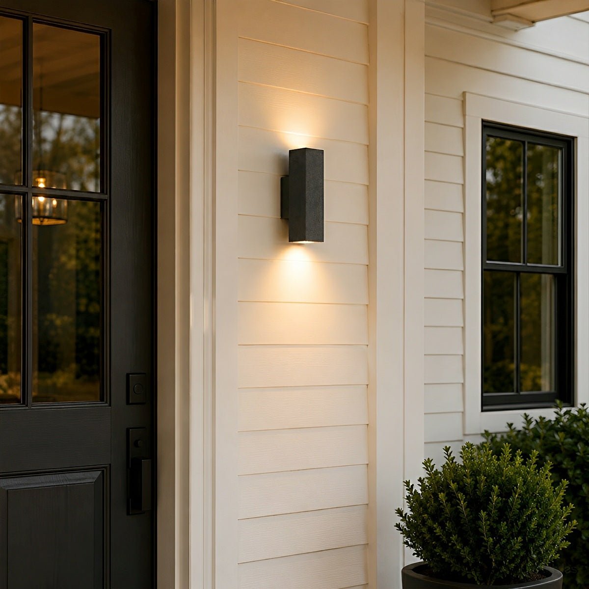 Waterproof Outdoor Concrete Rectangulart Up&amp;Down Exterior Porch LED Wall Lights - Flyachilles