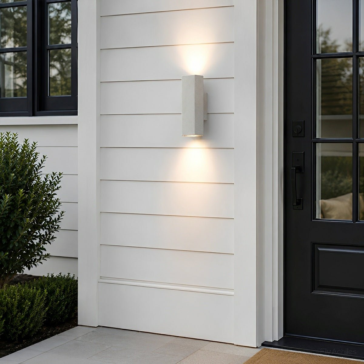 Waterproof Outdoor Concrete Rectangulart Up&amp;Down Exterior Porch LED Wall Lights - Flyachilles
