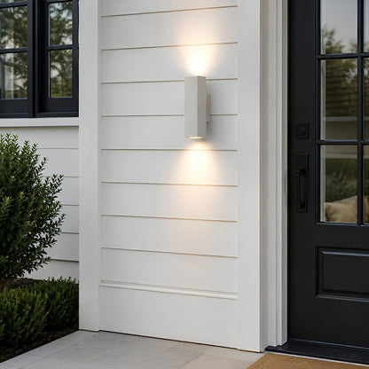 Waterproof Outdoor Concrete Rectangulart Up&amp;Down Exterior Porch LED Wall Lights - Flyachilles