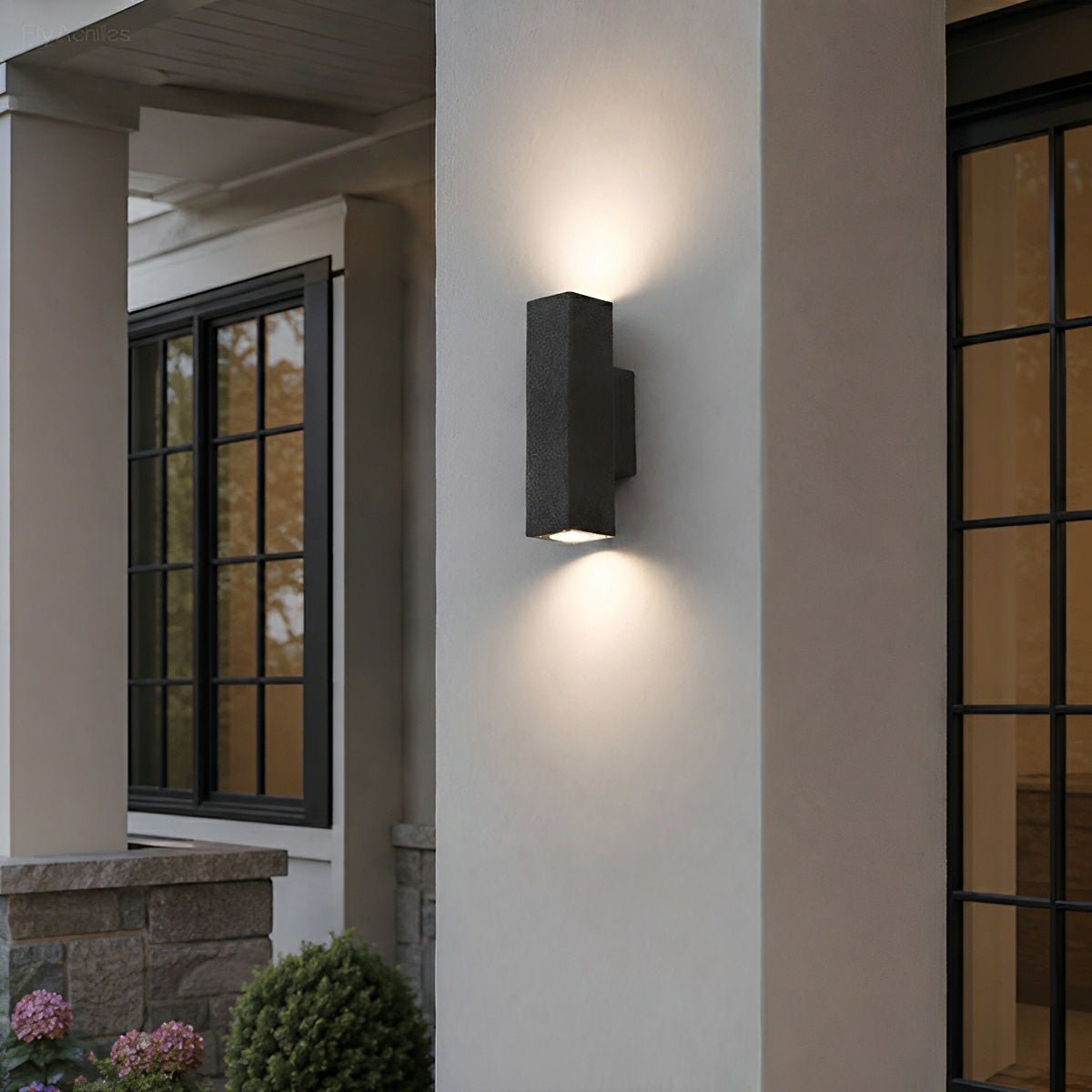Waterproof Outdoor Concrete Rectangulart Up&amp;Down Exterior Porch LED Wall Lights - Flyachilles