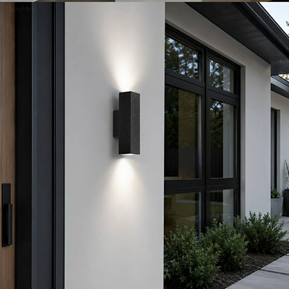 Waterproof Outdoor Concrete Rectangulart Up&amp;Down Exterior Porch LED Wall Lights - Flyachilles