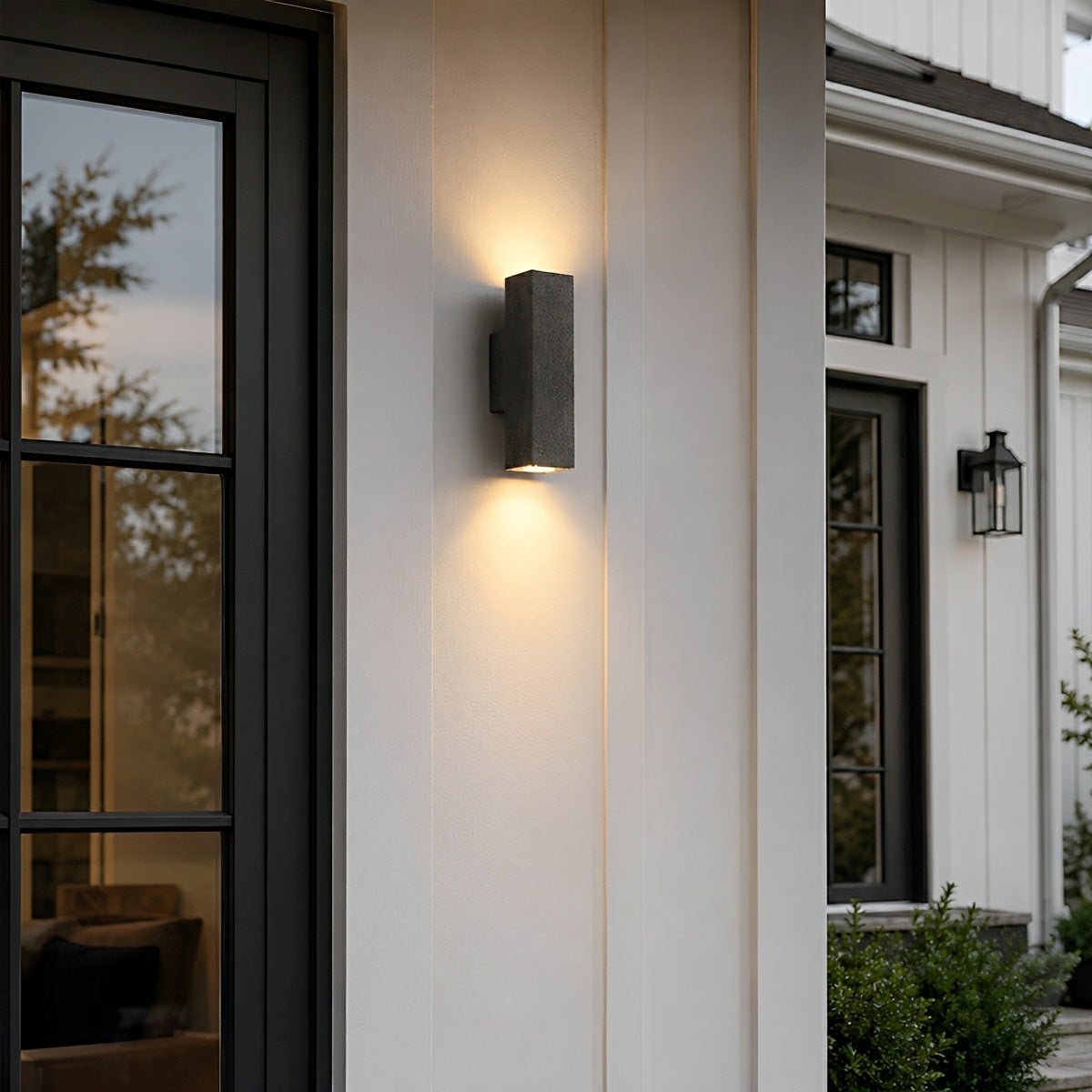 Waterproof Outdoor Concrete Rectangulart Up&amp;Down Exterior Porch LED Wall Lights - Flyachilles