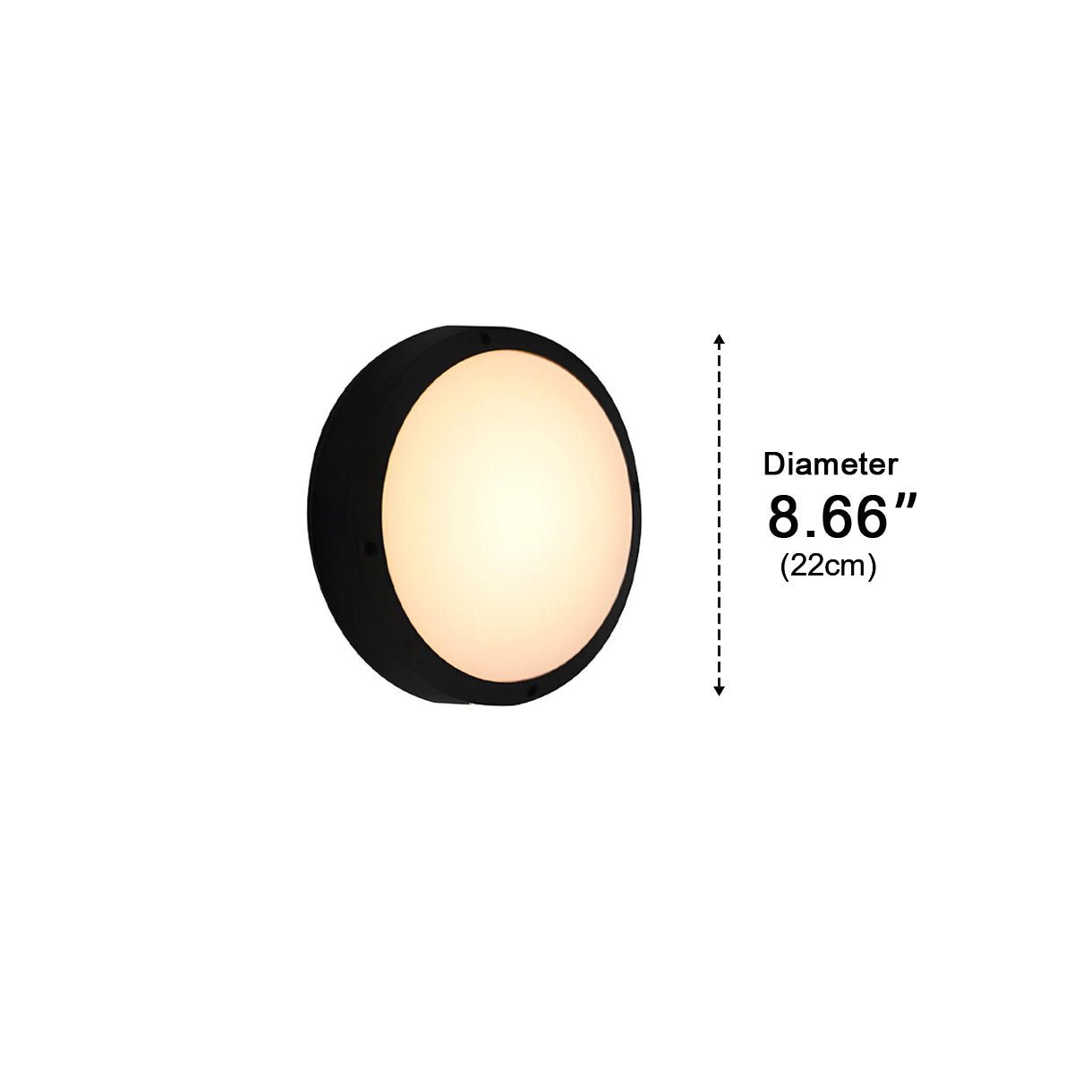 Waterproof Outdoor LED Round Porch Light Exterior Wall Lights - Flyachilles