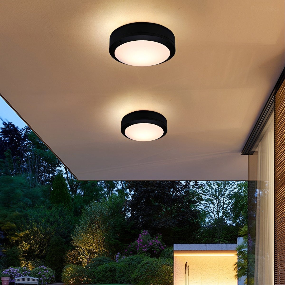 Waterproof Outdoor LED Round Porch Light Exterior Wall Lights - Flyachilles