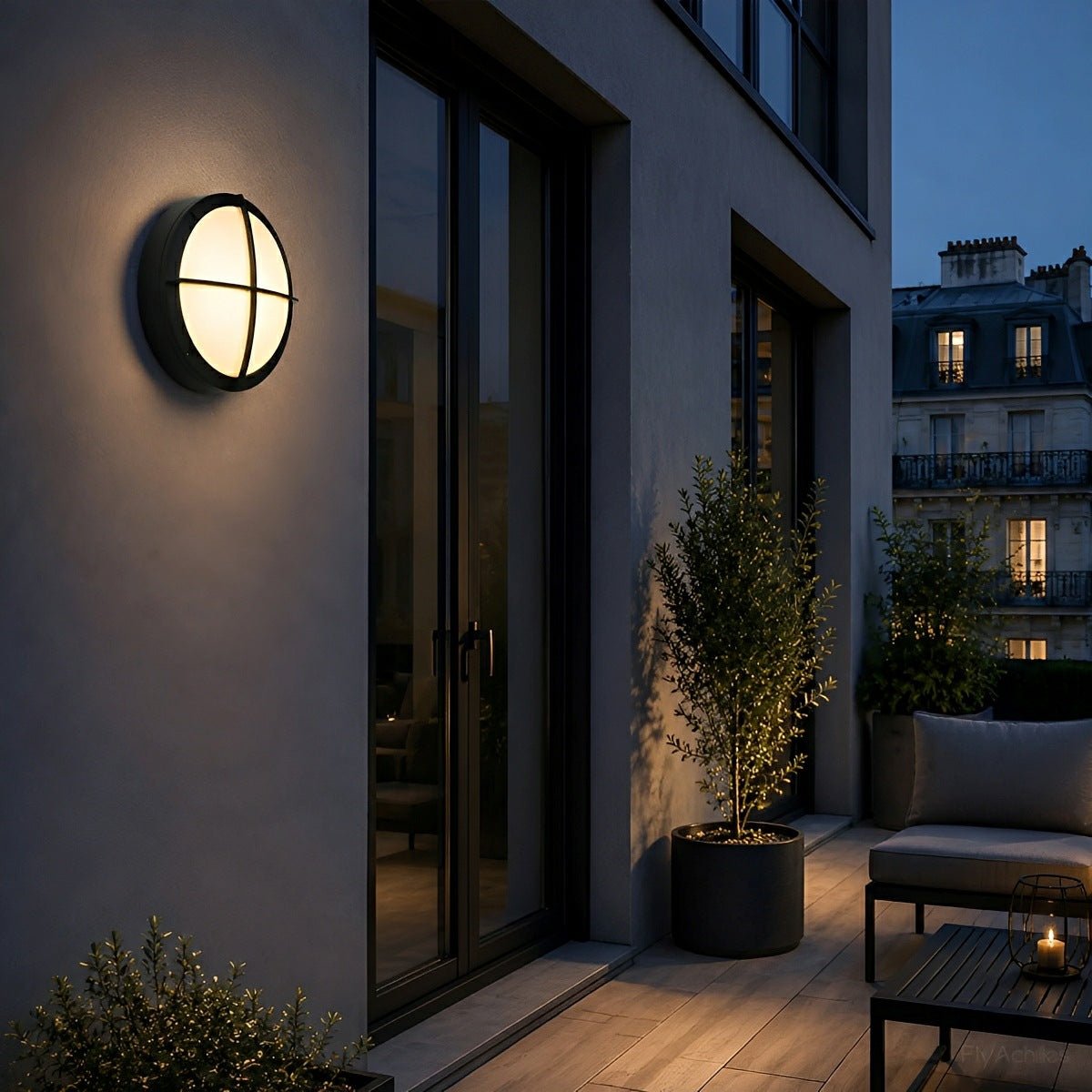 Waterproof Outdoor LED Round Porch Light Exterior Wall Lights - Flyachilles